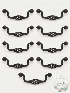 Lot of 7 Liberty Hardware PN0527 Forged Iron II 3-3/4 Inch Birdcage